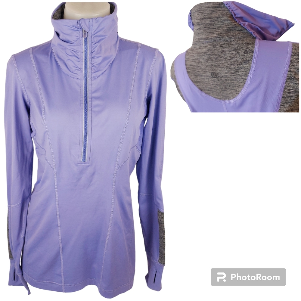 LULULEMON Mind Over Matter Grapeseed Pullover lilac top Size 10